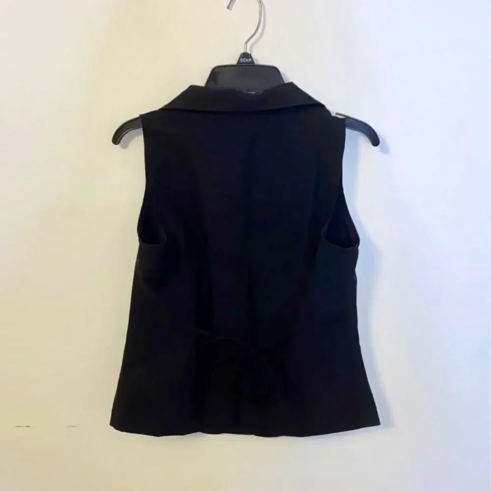 Vintage 1990s Scalloped‎ Edge Pearl Button Vest